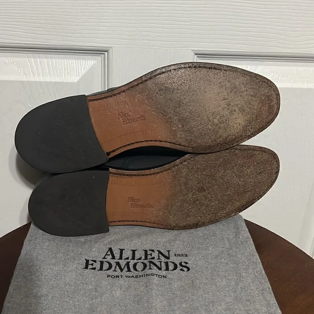 ALLEN EDMONDS Park‎ Avenue Oxford Derby Handcrafted Leather Shoes 10.5A -EUC